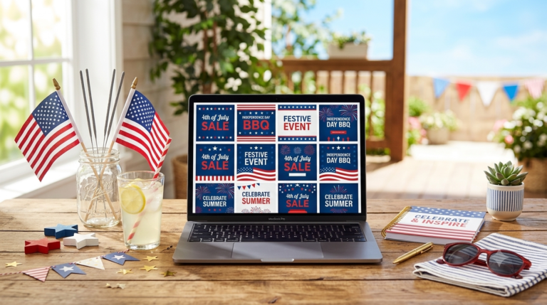 4th of July Canva templates for small business patriotic posts