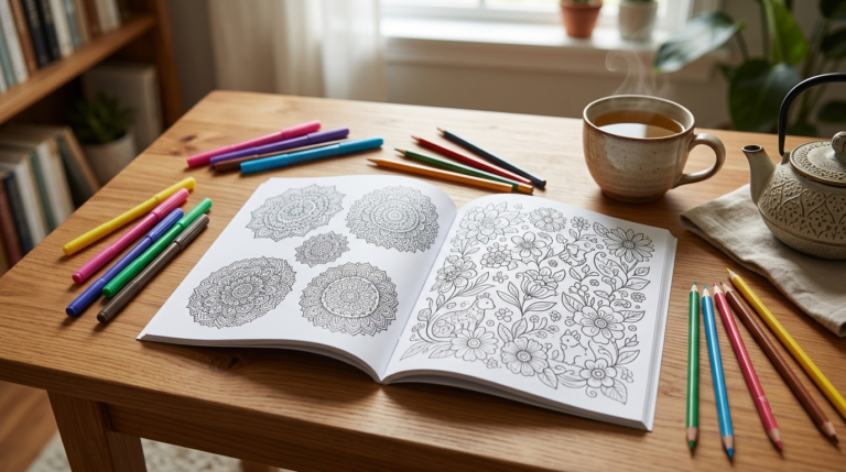 coloring book KDP interior pages adult and kids designs