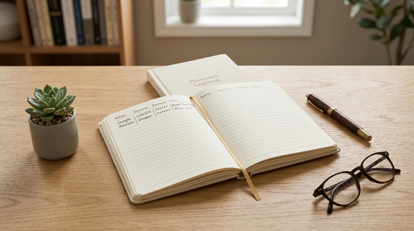 password logbook KDP interior templates