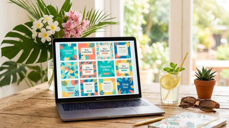summer sale Canva templates for Instagram and Facebook