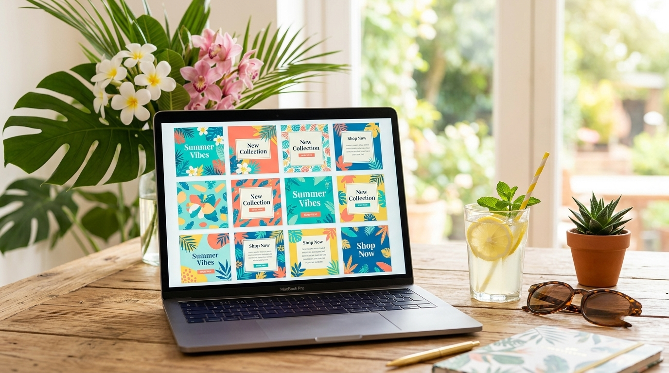 summer sale Canva templates for Instagram and Facebook