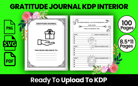 Gratitude journal KDP interior template